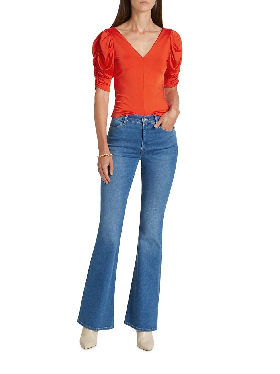 Le High Flare Five-Pocket Jeans | Saks Fifth Avenue