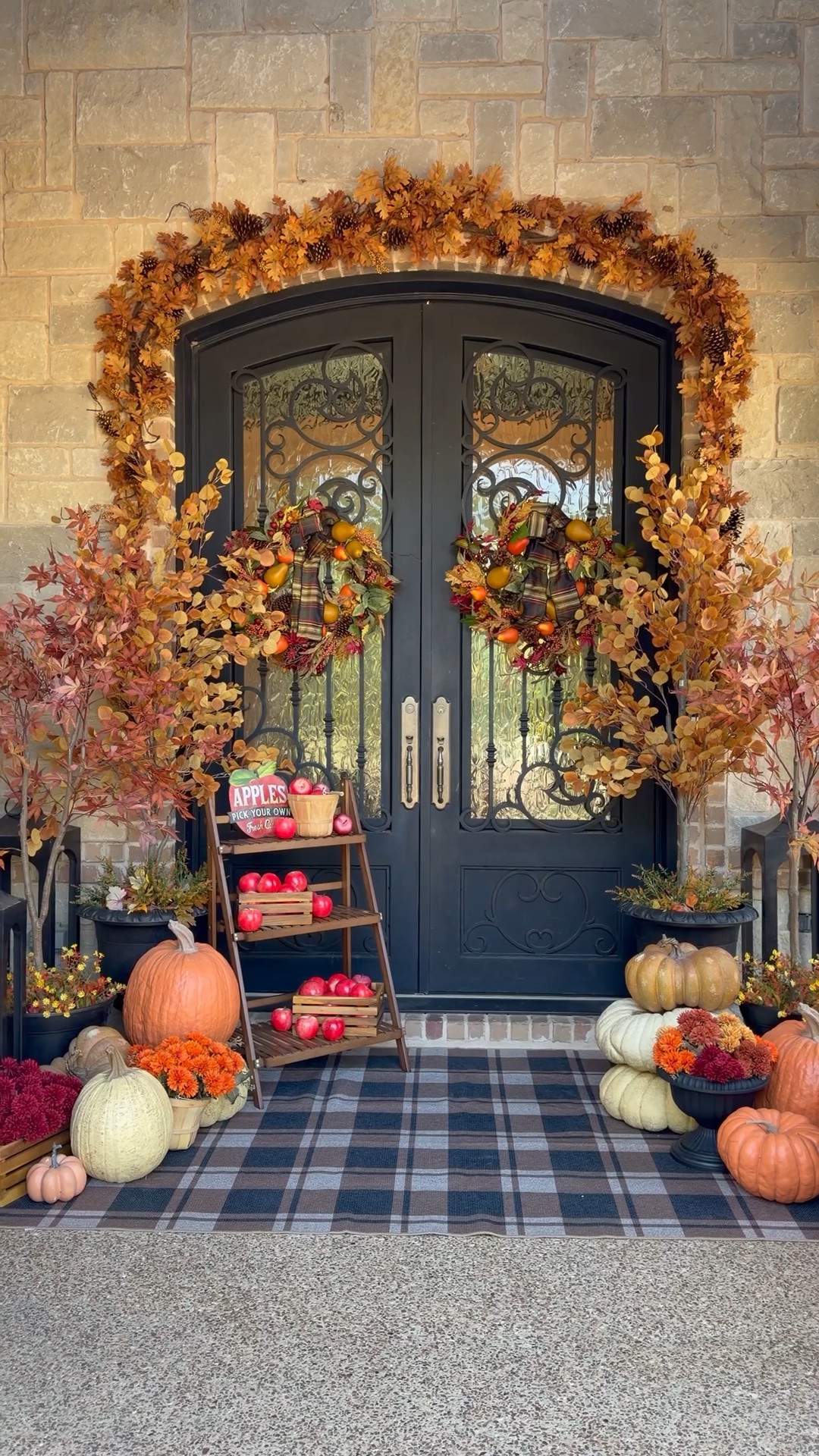 Fall porch. Harvest fall porch decor.