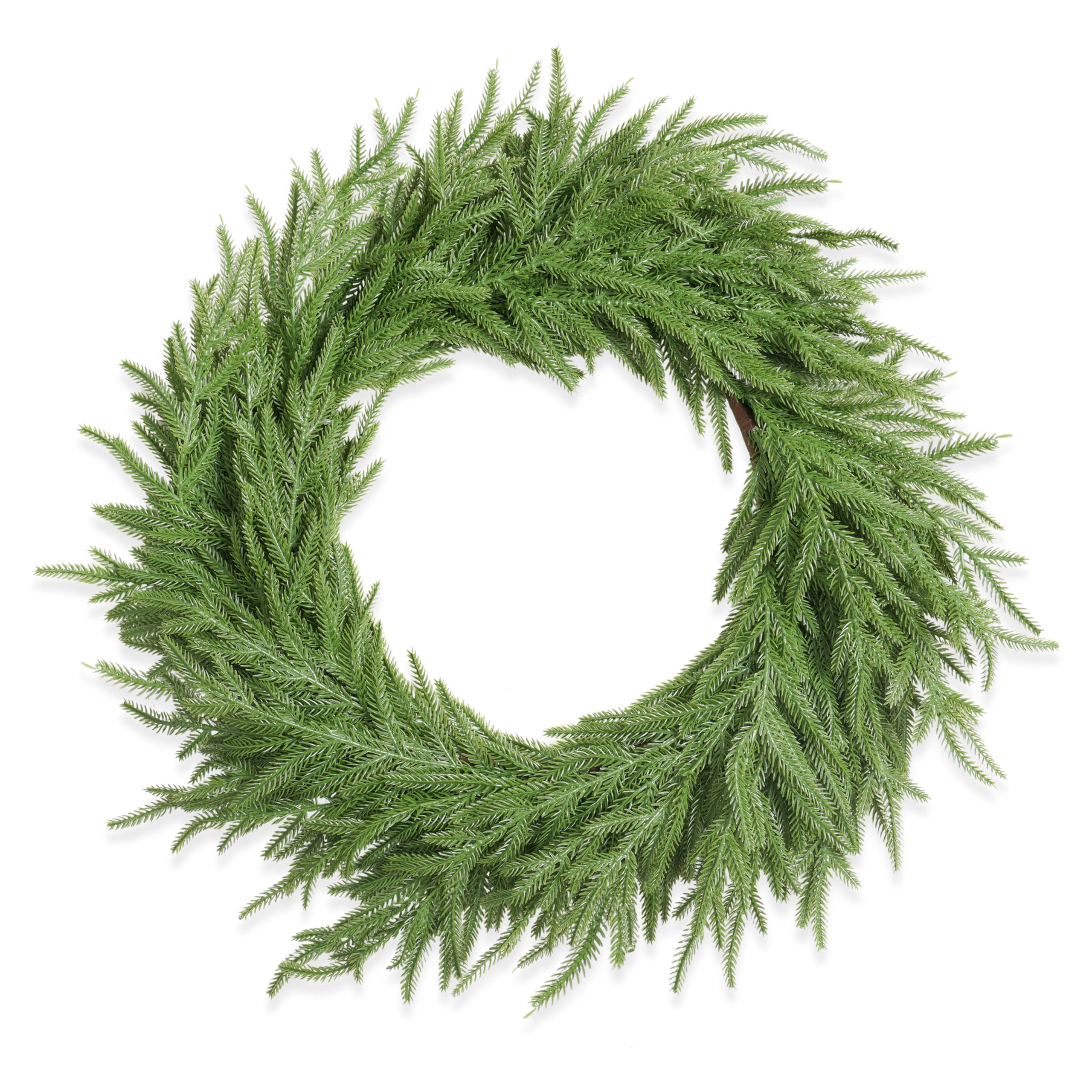 XmasExp Norfolk Pine Wreath 15INCH Real Touch Artificial Evergreen Realistic Faux Plain Christmas... | Amazon (US)