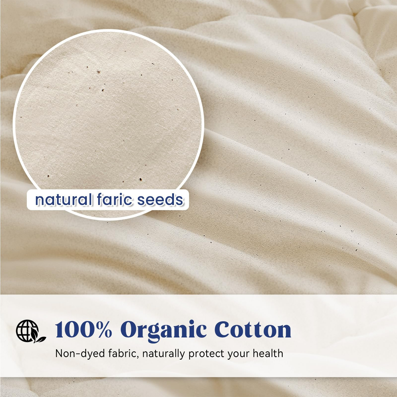 puredown® Organic Cotton Feather Comforter, All Season Duvet Insert King Size, 100% Pure Natural... | Amazon (US)