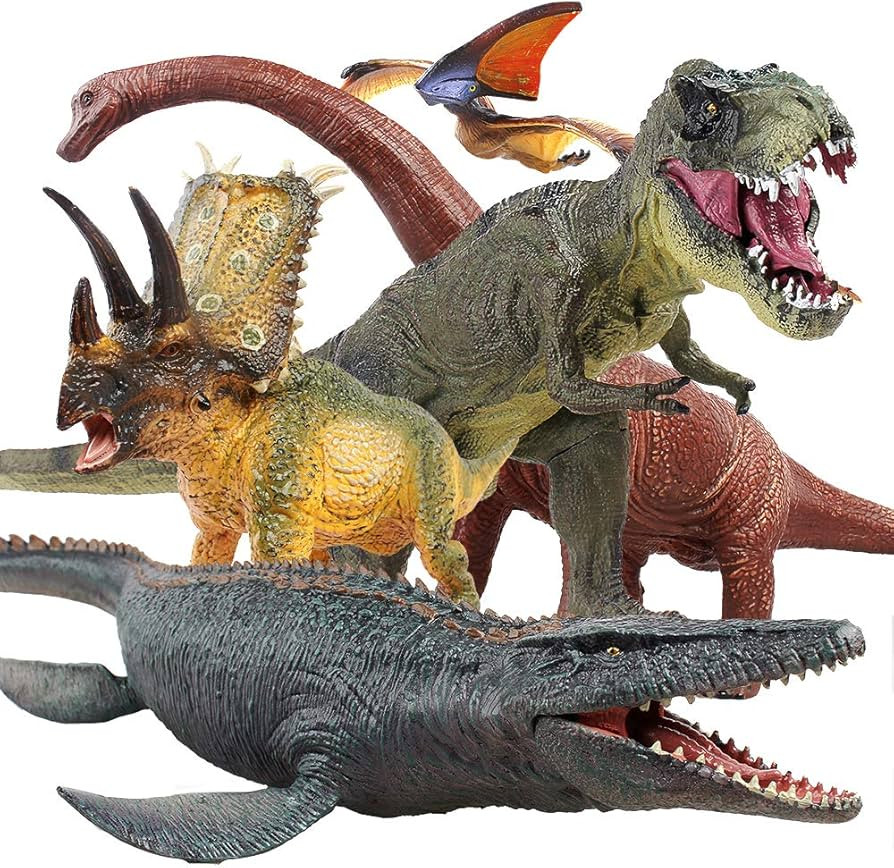 5 PCS Jumbo Dinosaur Set -Realistic Looking Dinosaur Figures with Play Mat for Dinosaur Lovers-Ki... | Amazon (US)