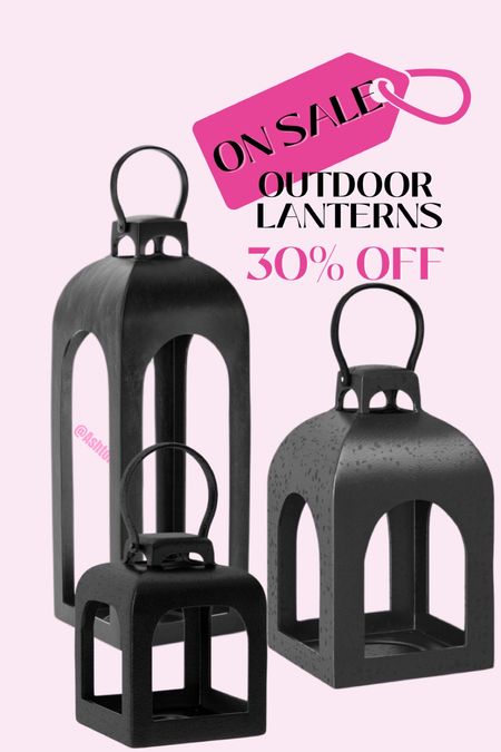Metal outdoor lanterns on sale!! 

#LTKsalealert #LTKSeasonal #LTKhome