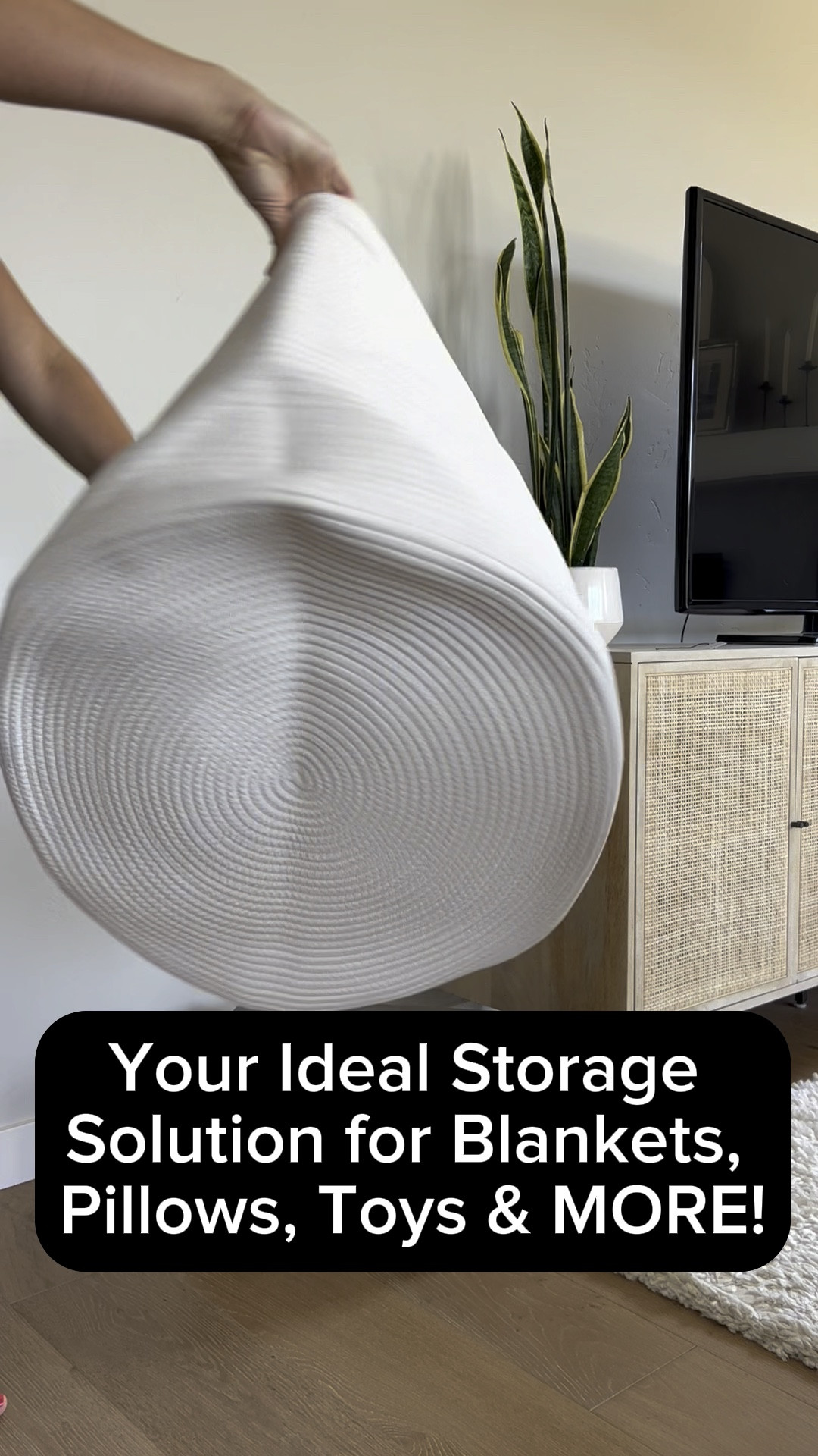 This 100% cotton rope basket is easily the highlight in our living room. It’s perfect for storing blankets, pillows and more!

#LTKfamily #LTKhome #LTKfindsunder50