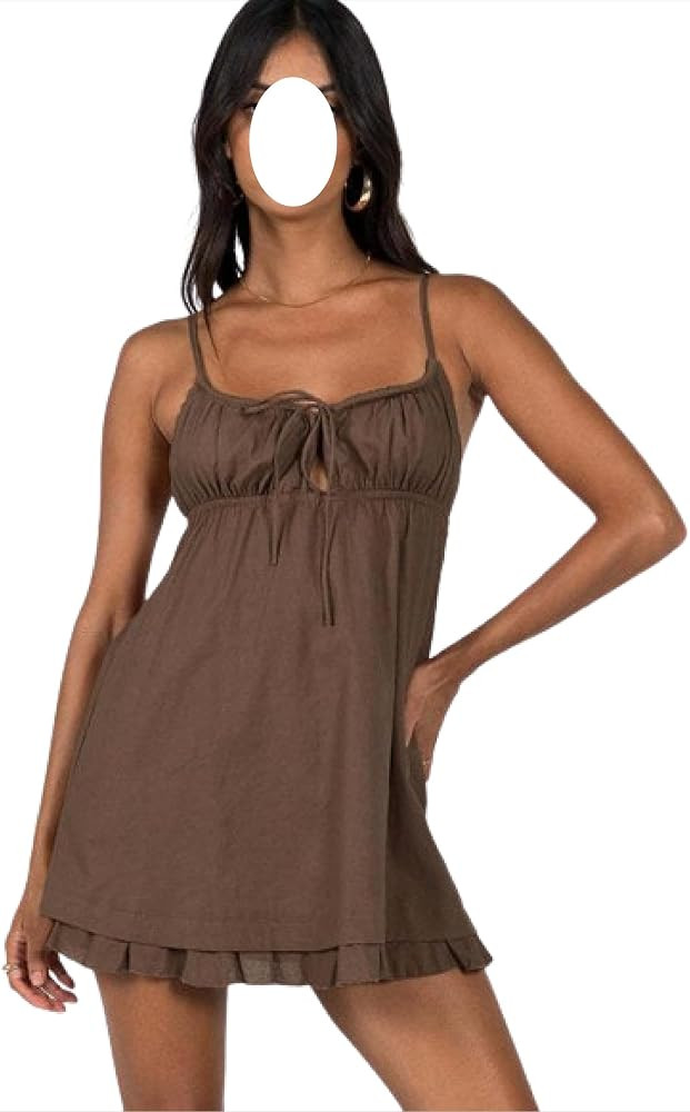 Milkmaid Dress Spaghetti Dress Pleated Dress Backless Dress Sleeveless Dress Sexy Dress Beach Cov... | Amazon (US)