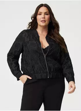 Jacquard Bomber Jacket | Torrid (US & Canada)