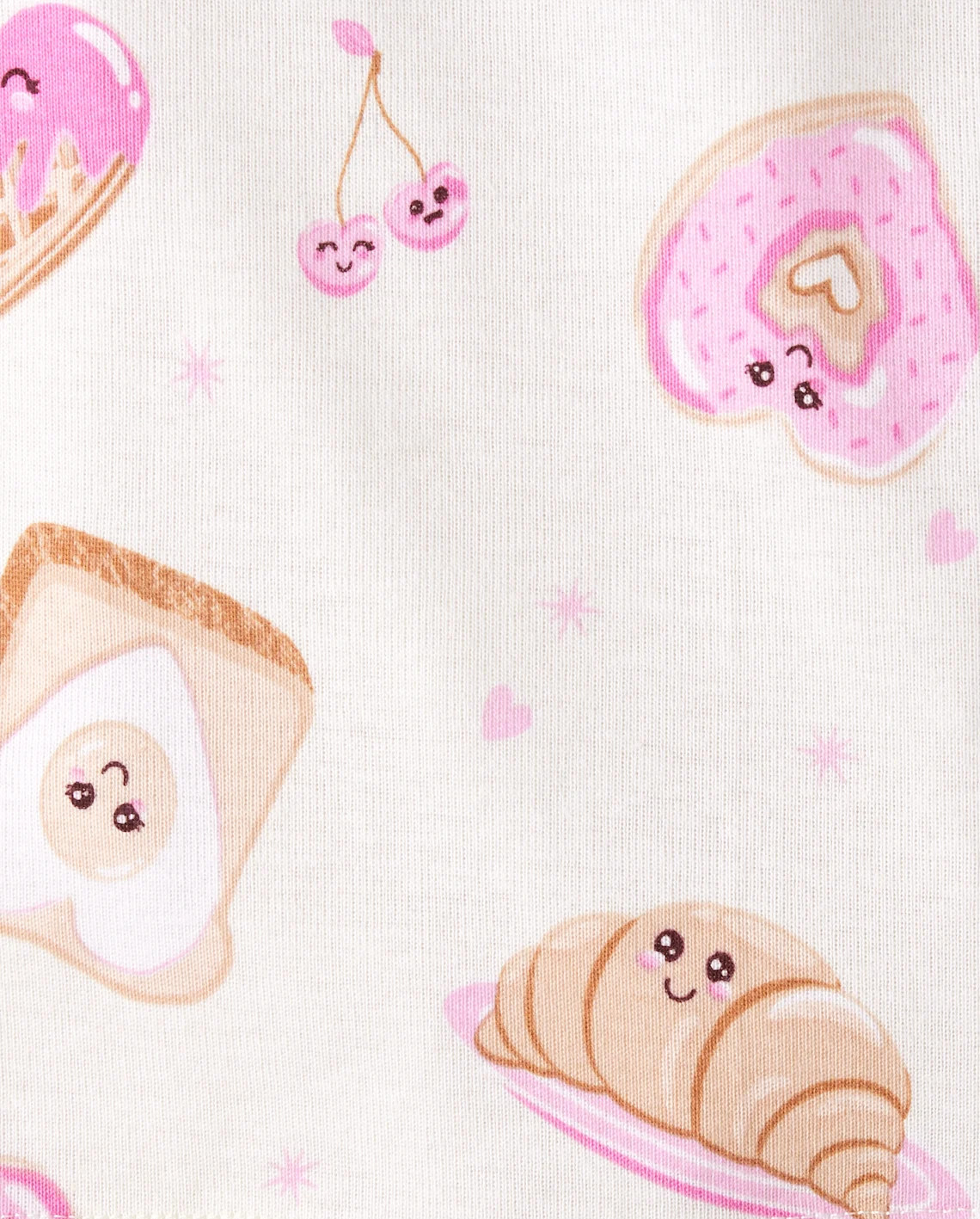 Girls Breakfast Hearts Snug Fit Cotton Pajamas - white | The Children's Place