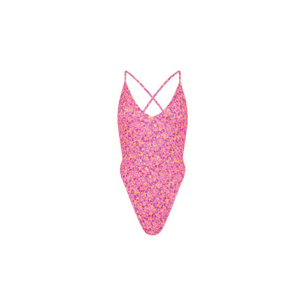 Plunge Cross Back One Piece - Gelato Bloom | Kulani Kinis US