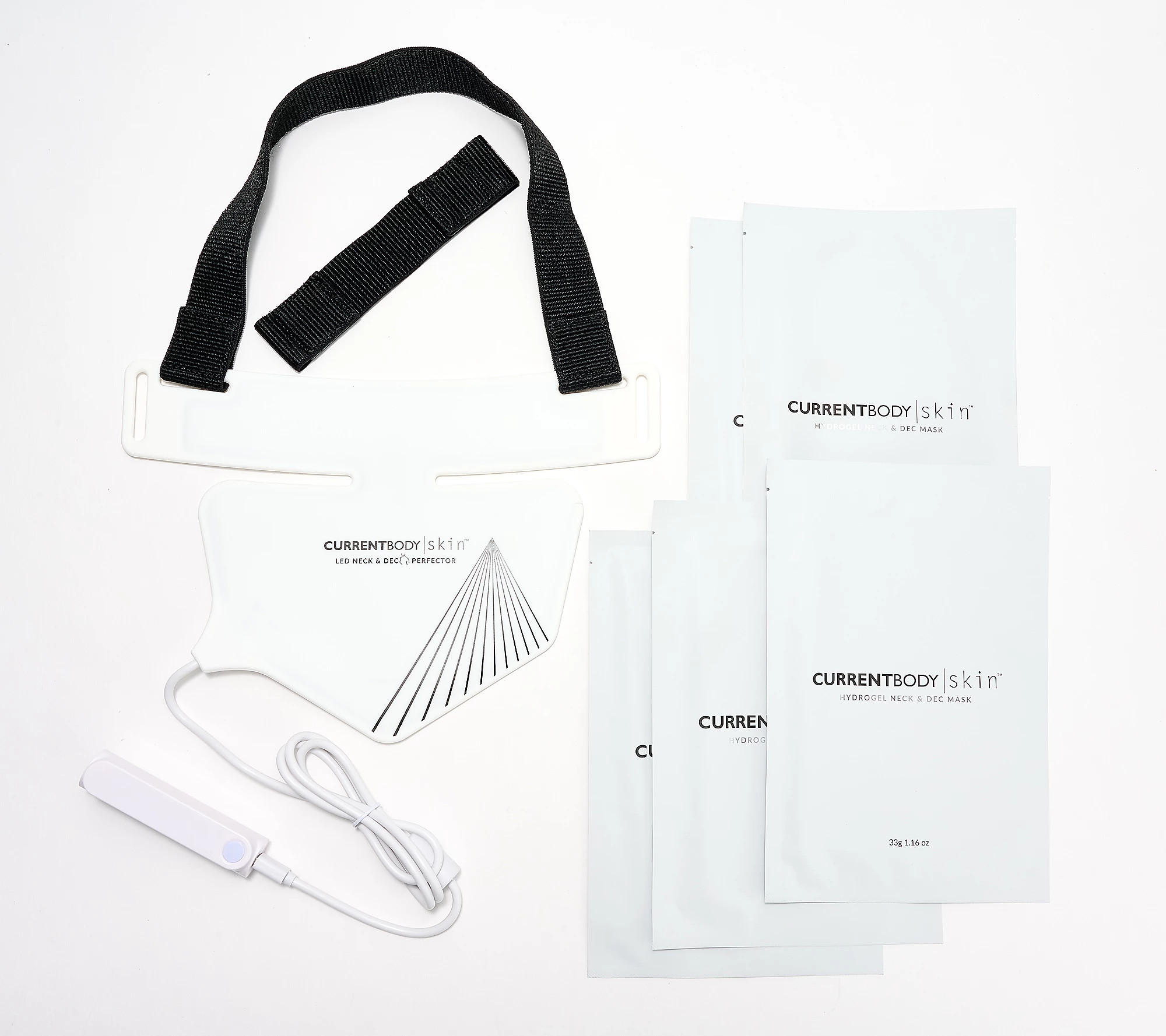 CurrentBody Skin LED Neck & Decolletage Mask + 5 Hydrogel Mask | QVC