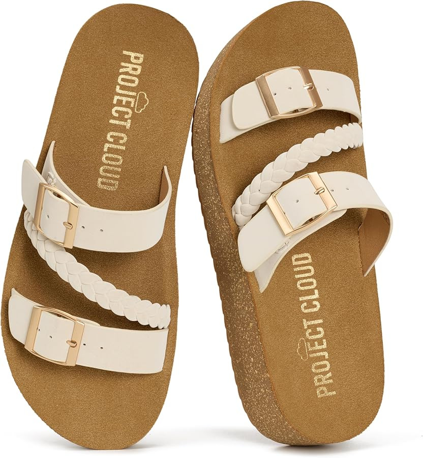 Project Cloud Platform Sandals Women - Eco-Crafted Leather Womens Summer Shoes with Lightweight A... | Amazon (US)