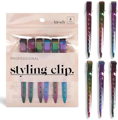 Kitsch Professional Alligator Clips for Hair Styling – 3.5" Aluminum Hair Sectioning Clips for ... | Amazon (US)