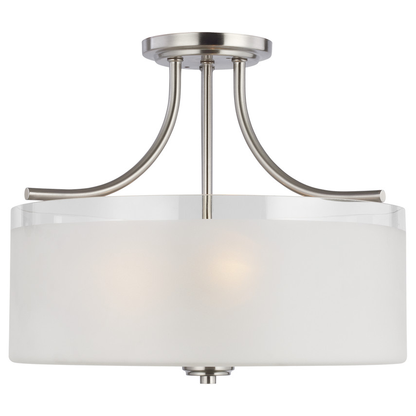 Norwood Three Light Semi-Flush Mount | Visual Comfort