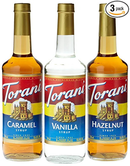 Torani Coffee Syrup Variety Pack - Vanilla, Caramel, Hazelnut, 3-Count, 25.4-Ounce Bottles (Pack ... | Amazon (US)
