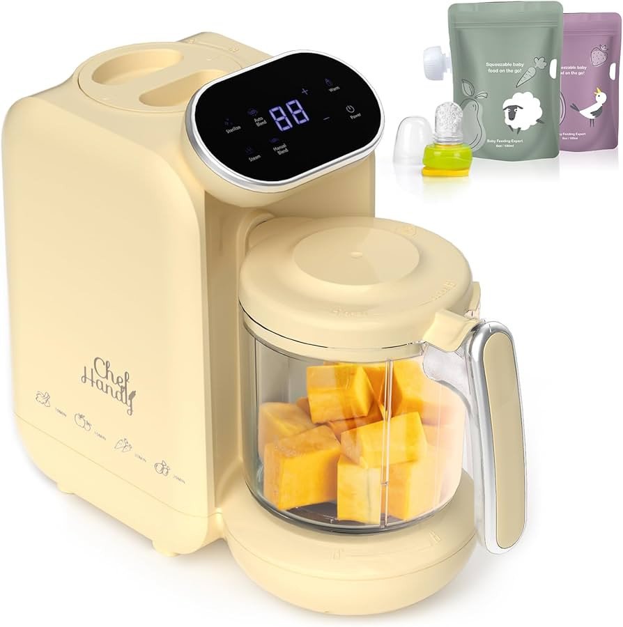 Baby Food Maker, 5 in 1 Baby Food Processor, Smart Control Multifunctional Steamer Grinder with S... | Amazon (US)