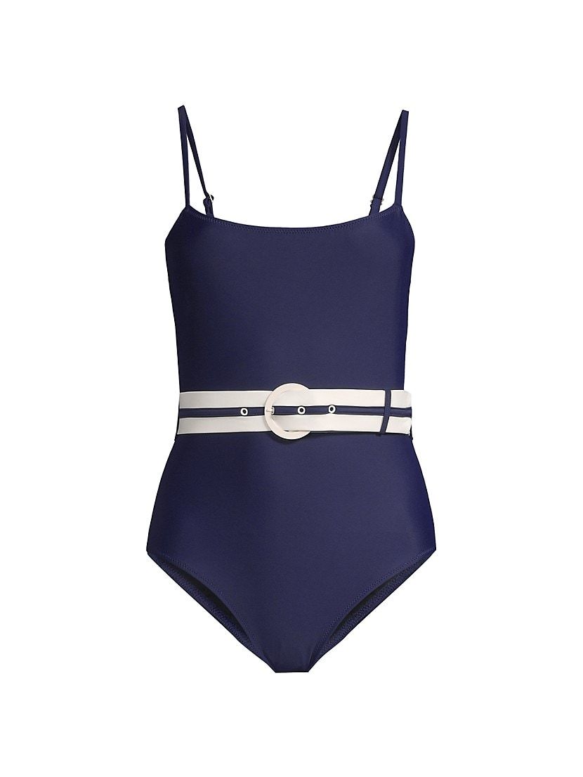 The Nina Belted One-Piece Swimsuit | Saks Fifth Avenue