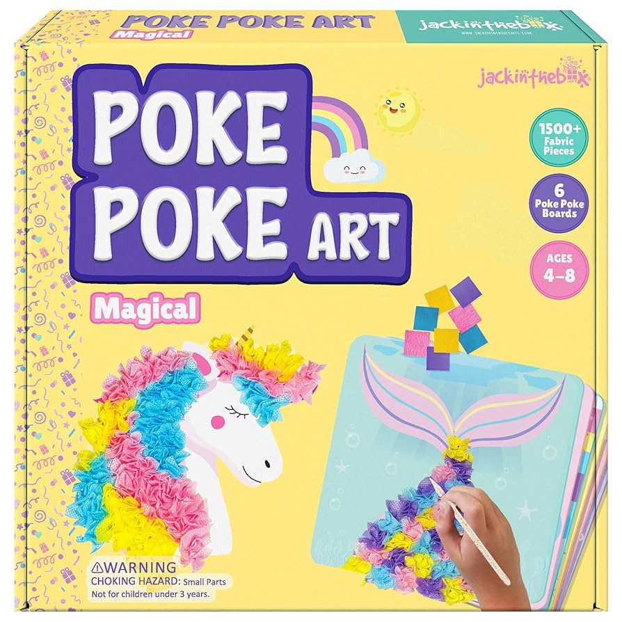 jackinthebox Poke Poke Art – Magical Theme, Mess-Free Fabric Art and Craft, Flower Pressing Kit... | Amazon (US)