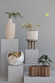 Bloomingville Decorative Paulownia Wood Organic Shaped Bowl, 10" L x 10" W x 9" H, Natural | Amazon (US)