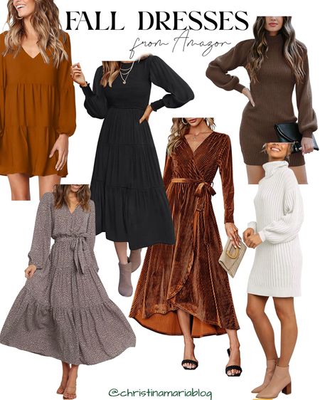 Comfortable, stylish AND affordable fall dresses from Amazon. #fallfashion #amazonfashion #amazonfinds #falldresses 

#LTKGiftGuide #LTKSeasonal #LTKunder100