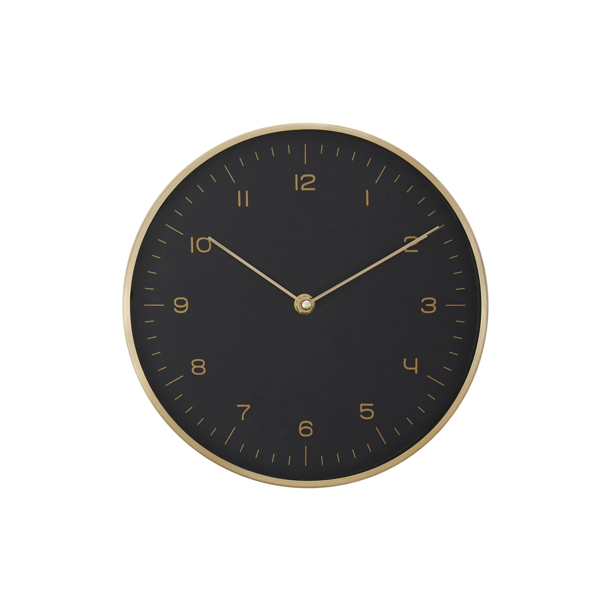 25cm Black and Gold Wall Clock | La Redoute (UK)