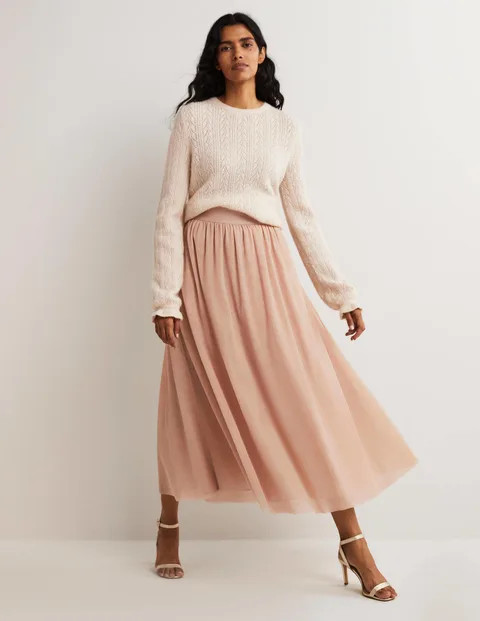 Tulle Full Midi Skirt - Popcorn | Boden (US)
