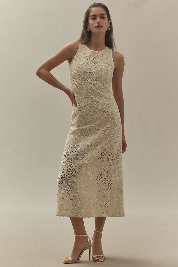 Sleeveless Textured Midi Dress | Anthropologie (US)