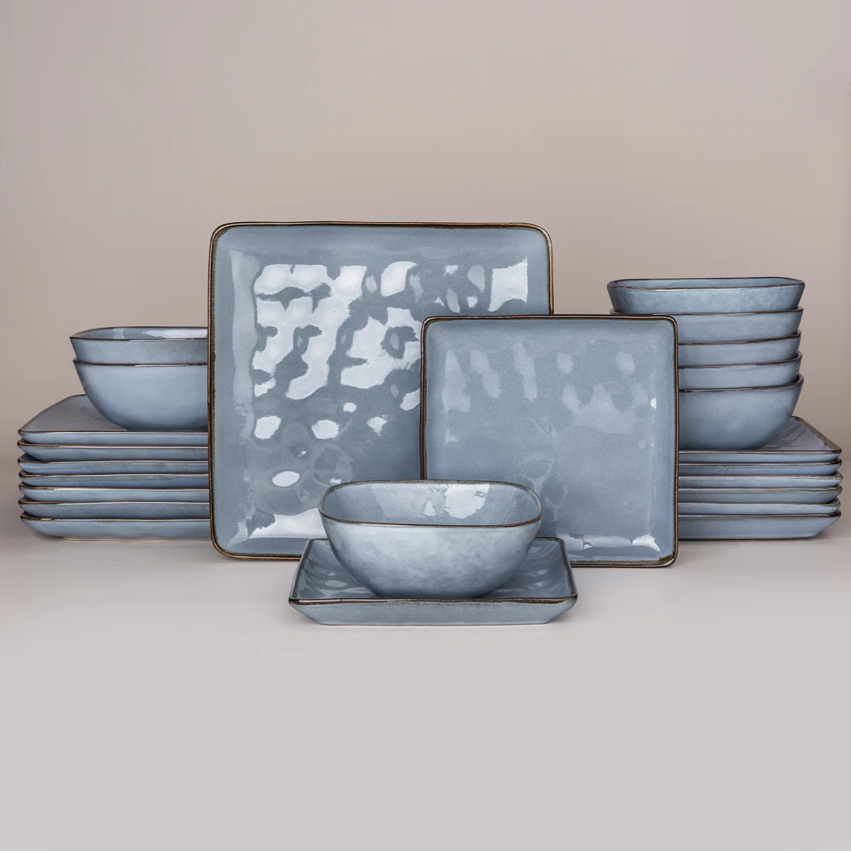 Stoneware Dinnerware Sets, 24-Piece Dish Set | Wayfair North America