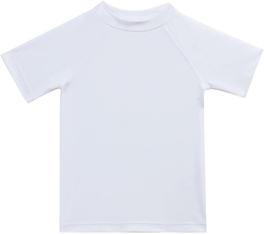 ESTAMICO Boys Short Sleeve Rash Guard Shirt Quick Dry Swimwear UPF 50+ Protection Athletic Swim T... | Amazon (US)