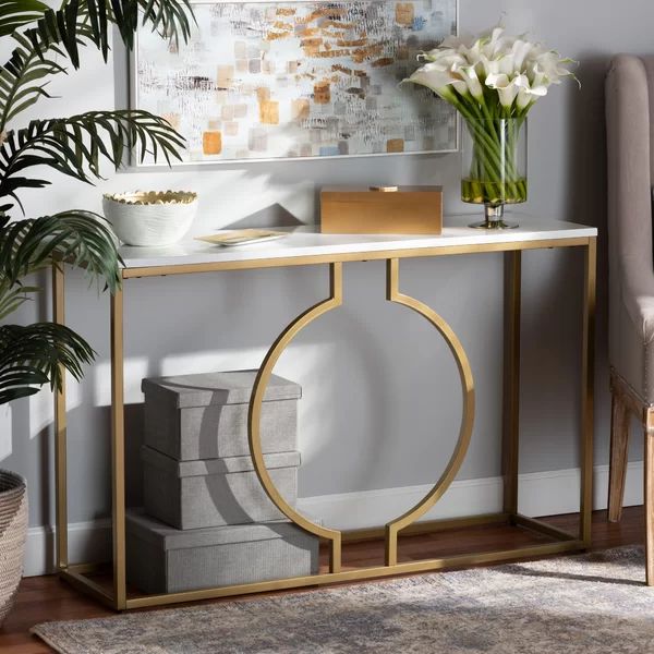 Marcus 47.2'' Genuine Marble Console Table | Wayfair North America