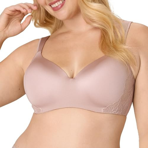 PLAYTEX Women's Underwire Bra, Smoothing Balconette Bras for Women, Full Coverage, 4-Way Support (Plus Evening Blush | Amazon (US)