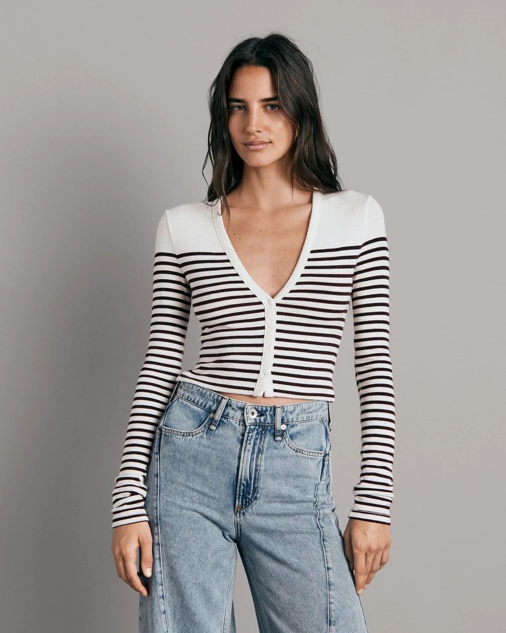 Breton Stripe Jersey Cardigan | rag + bone