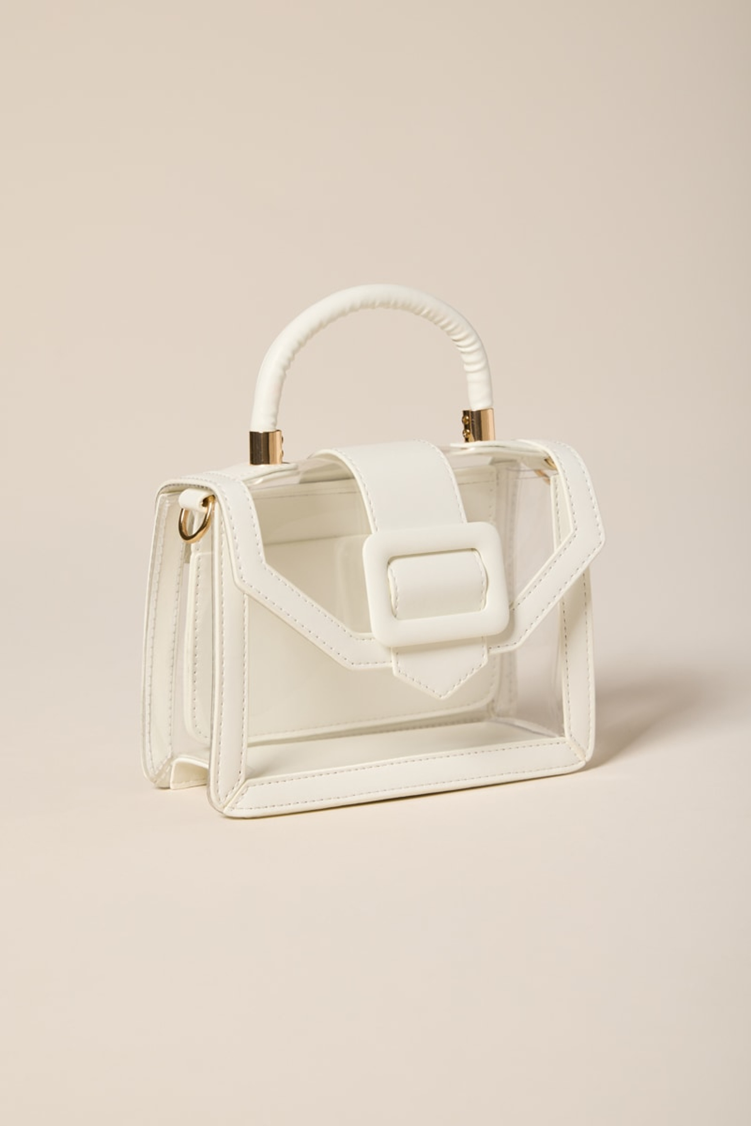 Pam Clear Buckle Top Handle Bag | Francesca's