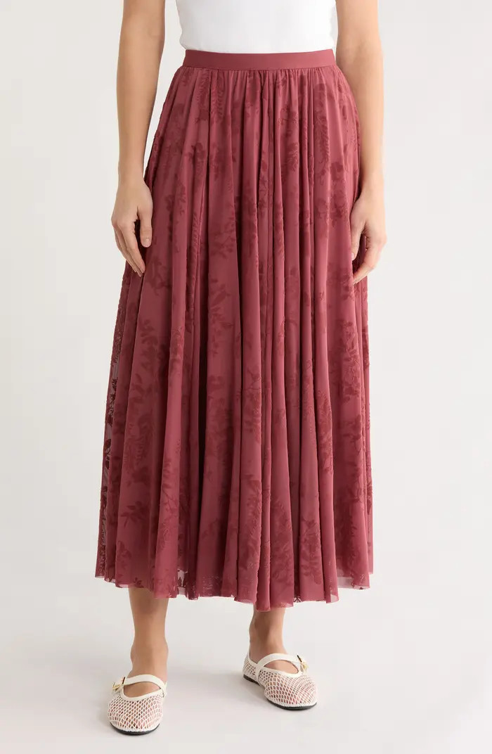 DR2 by Daniel Rainn Floral Mesh Maxi Skirt | Nordstromrack | Nordstrom Rack