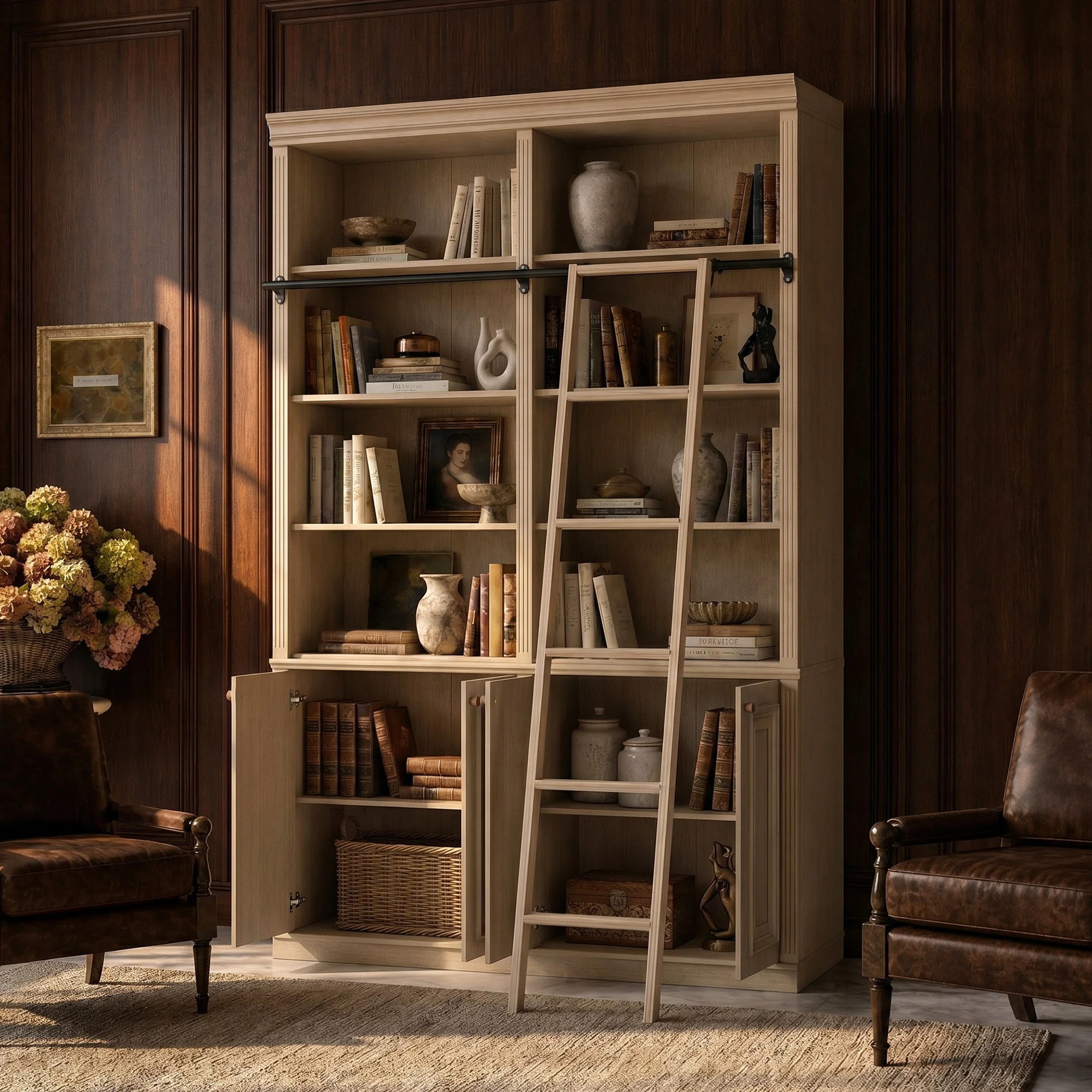 Aashish 97.6'' H Ladder Bookcase | Wayfair North America