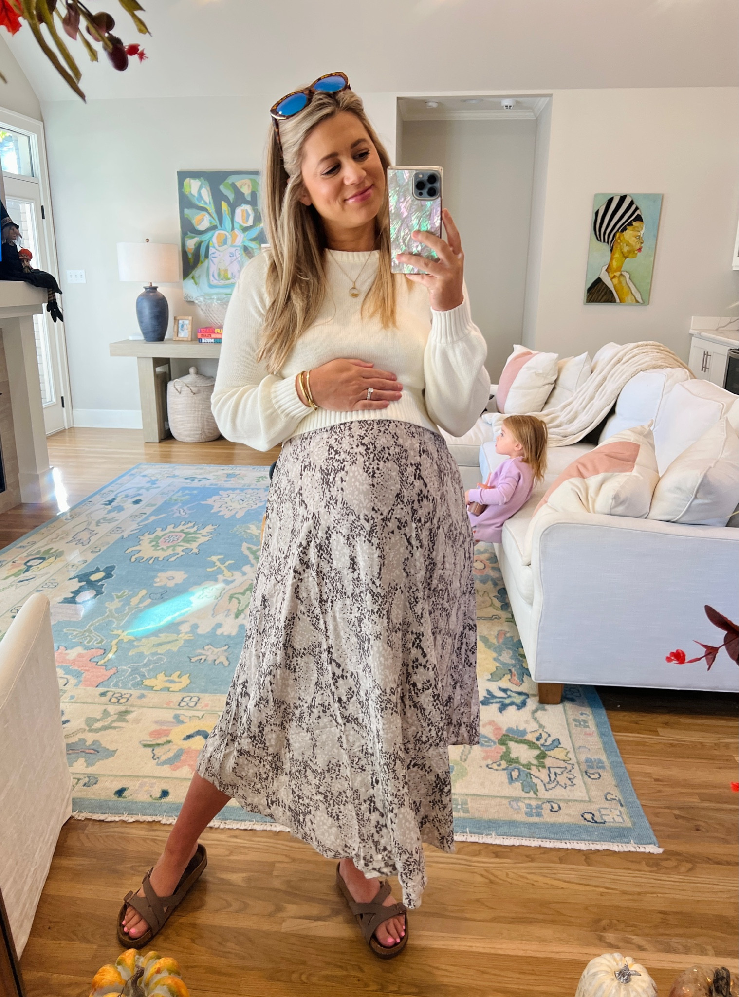 Loving this dress (and brand!) because this piece can easily go from maternity to postpartum and beyond! Wearing size 2. #maternity #pregnant #dress #fall #falldress 

#LTKSeasonal #LTKbump