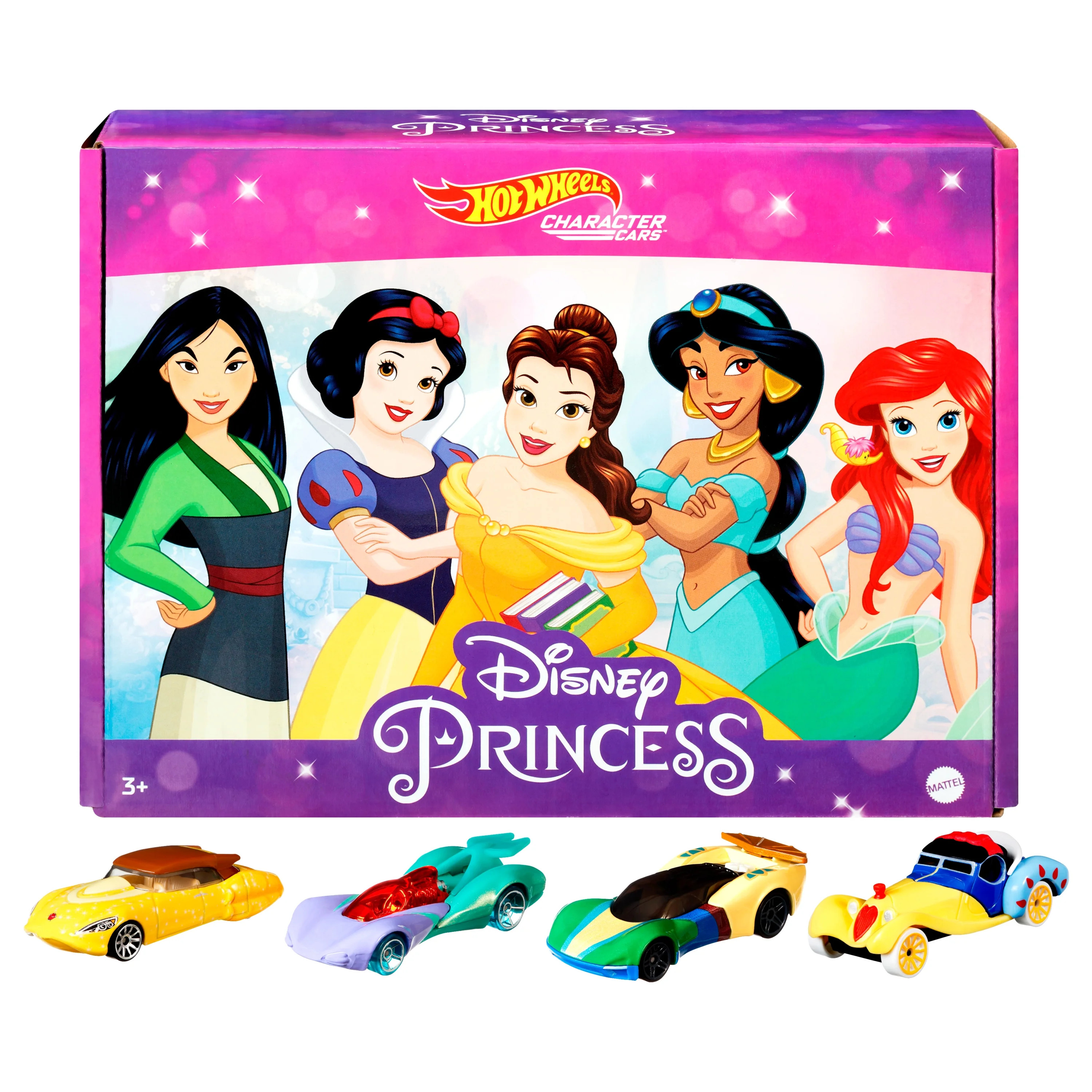 Hot Wheels Disney Princess Set of 5 Character Toy Cars, Collectible Vehicles | Walmart (US)