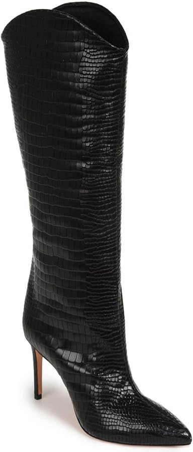 Coutgo Womens Knee High Boots Stiletto High Heels Pointed Toe Faux Crocodile Tall Boots Fall Wint... | Amazon (US)