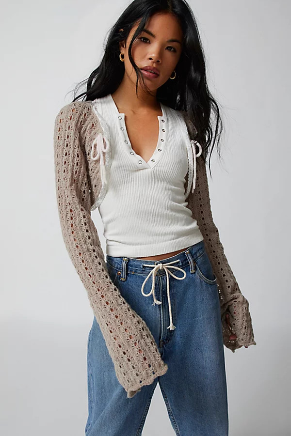 Bow Crochet Shrug Cardigan | Urban Outfitters (US and RoW)