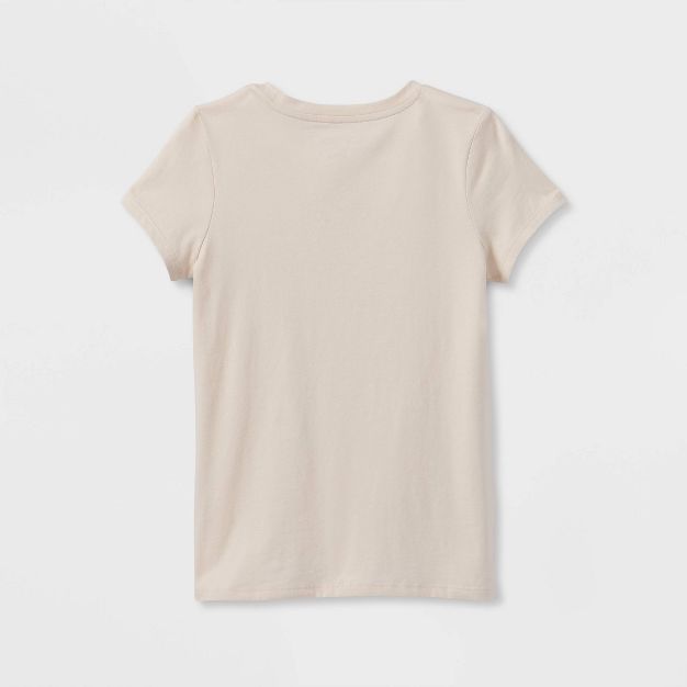 Girls' 'Birth Flowers' Short Sleeve Graphic T-Shirt - Cat & Jack™ Light Peach | Target