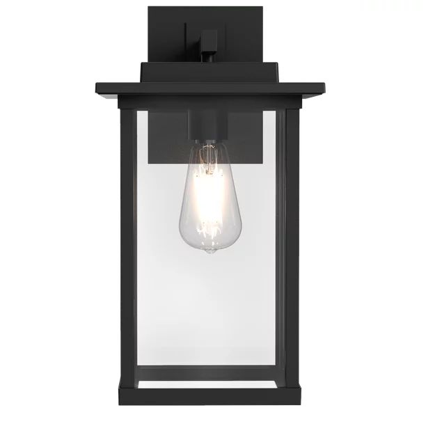 Better Homes & Gardens Large Square Outdoor Wall Sconce Black, 1 ST19 Bulb Included | Walmart (US)