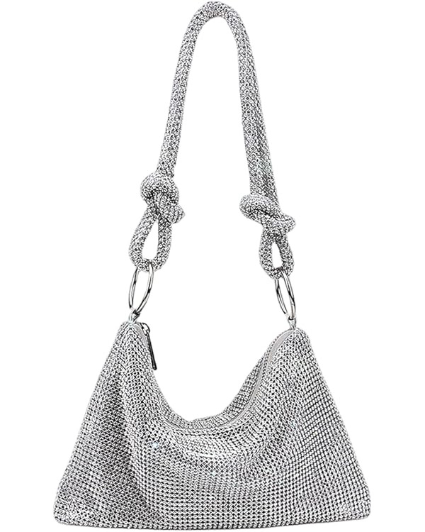 UMREN Rhinestone Hobo Bags for Women Chic Evening Handbag Sparkly Crystal Cluth Purse for Party C... | Amazon (US)