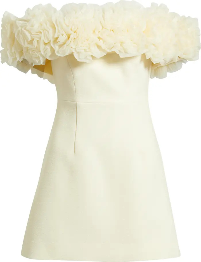 Nahla Rosette Off the Shoulder Cocktail Minidress | Nordstrom