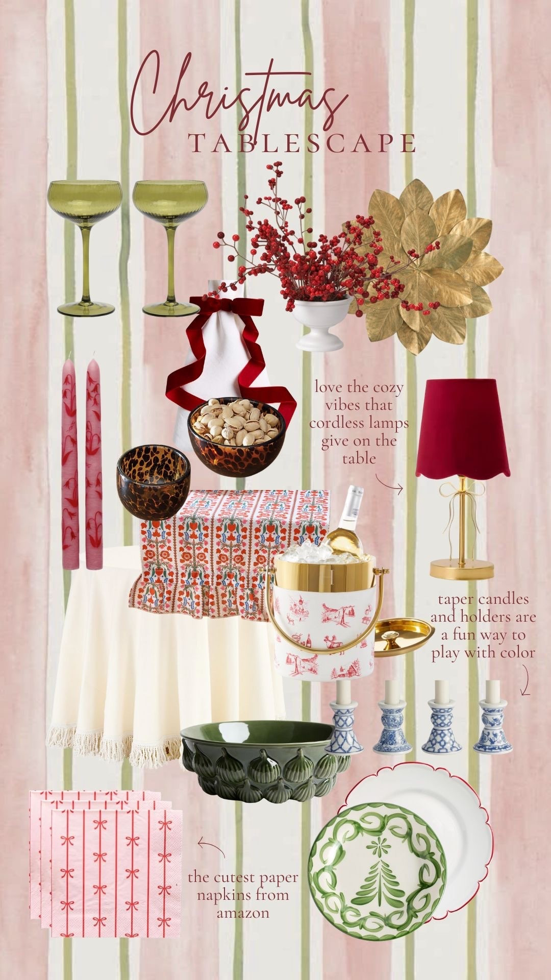 Christmas tablescape styling idea