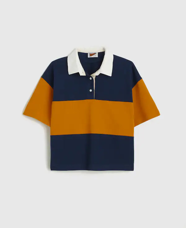 The Boxy Rugby Polo in Club Cotton | Madewell