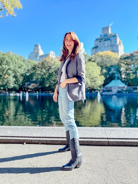 Straight up copied a look from Princess Diana today. ✌🏼 Oversized blazer + thrifted cowgirl boots for the win! 

#LTKtravel #LTKstyletip #LTKunder100