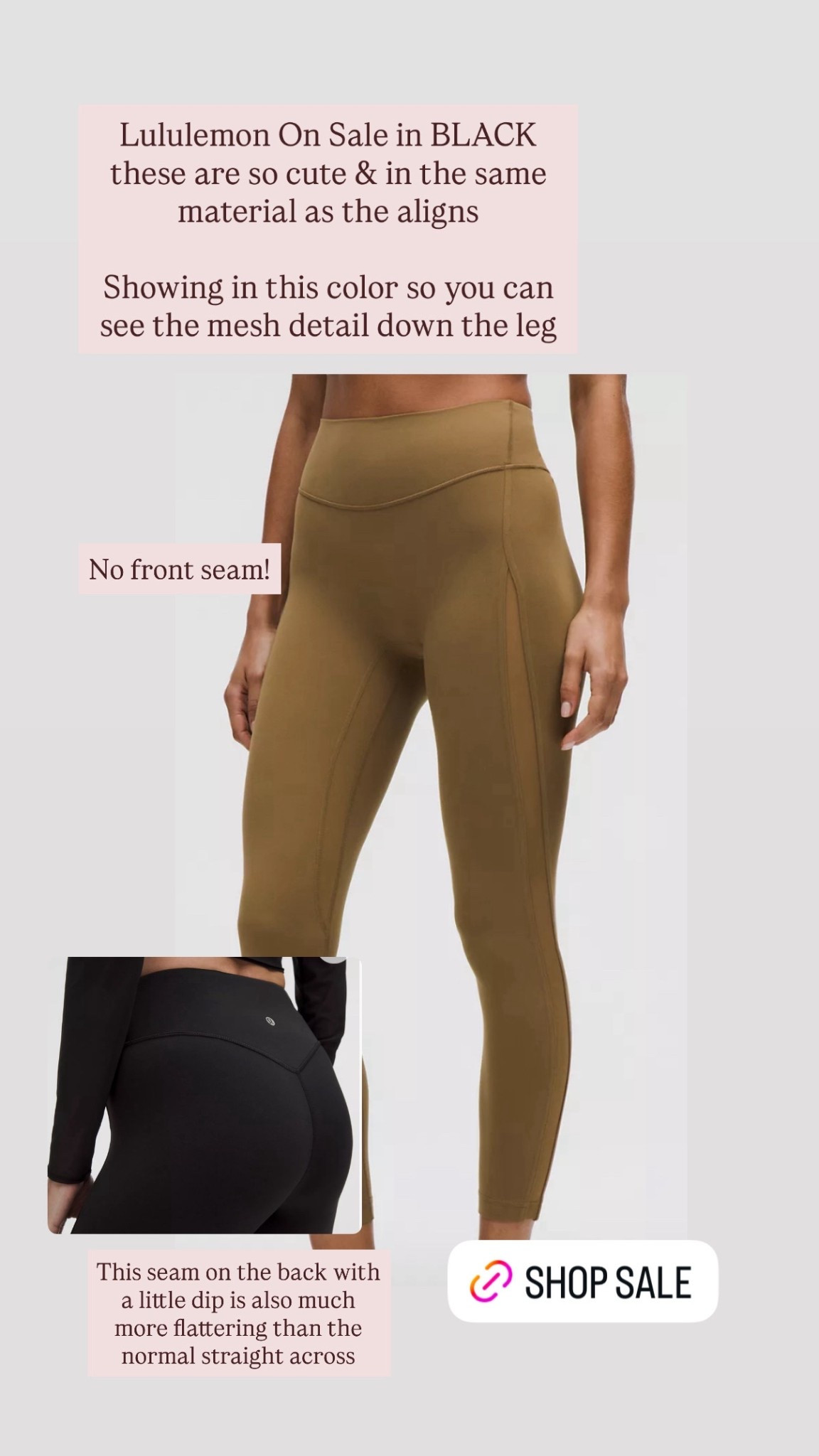 Black Lululemon on sale with no front seam! Love this fabric too!

#LTKSaleAlert #LTKFindsUnder100 #LTKActive