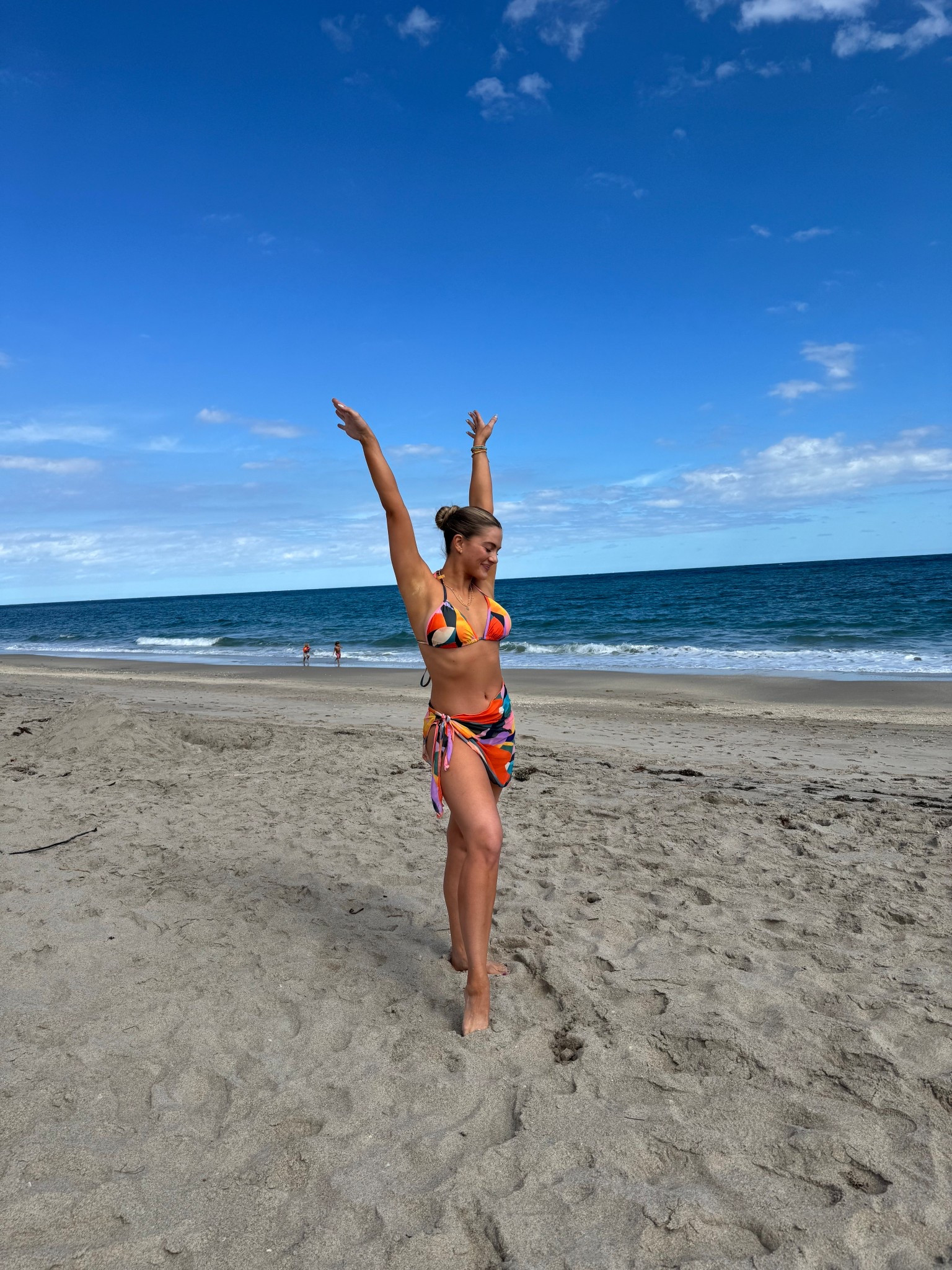 Amazon 3 piece swimsuit under $30. Bright pattern bikini and matching sarong cover up. 

#LTKSwim #LTKStyleTip #LTKFindsUnder50