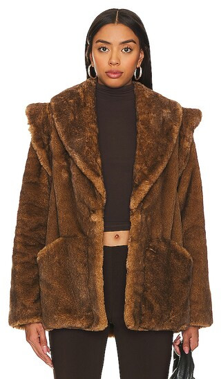 Vanessa Coat in Mocha Brown | Revolve Clothing (Global)