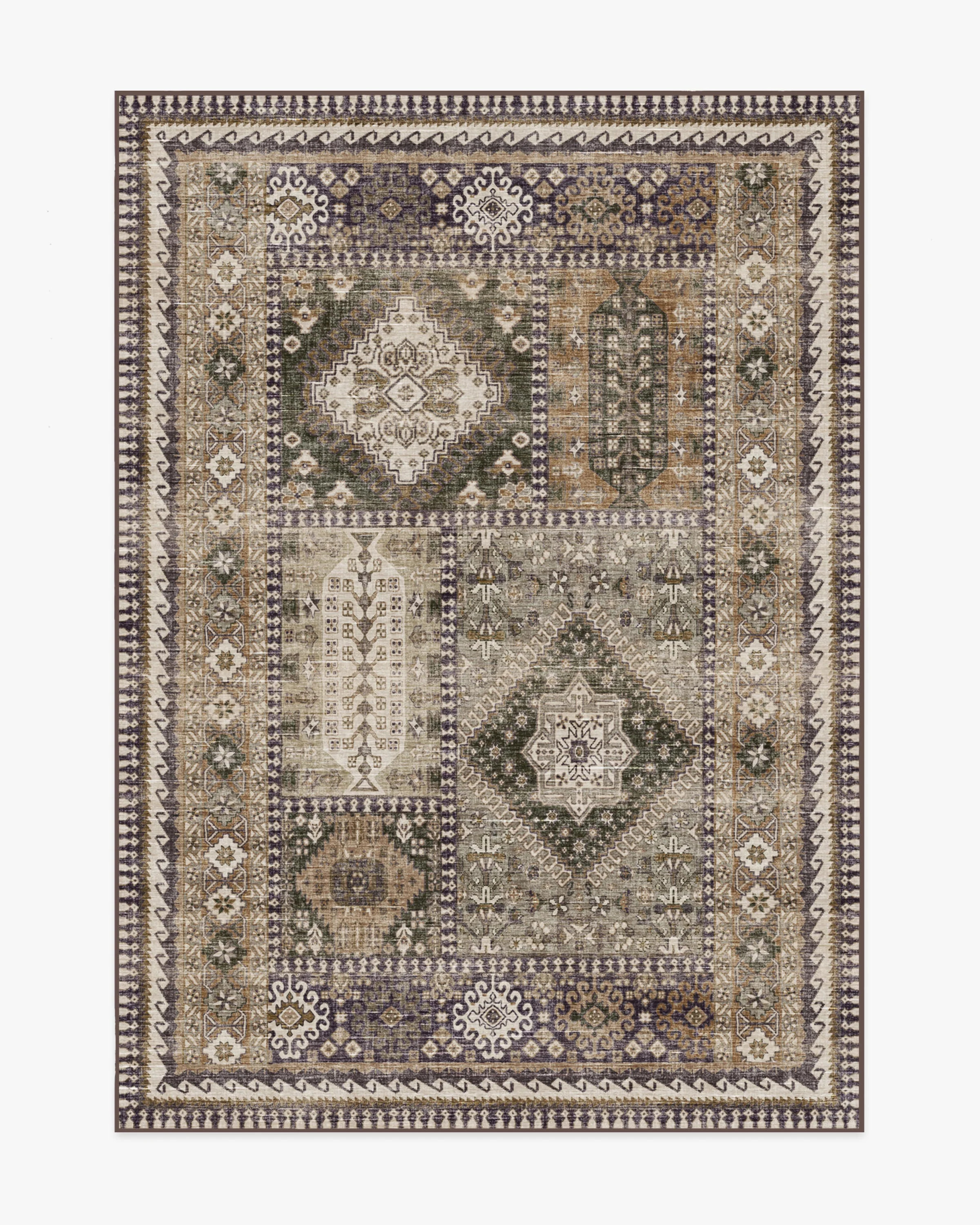 Rumi Olive & Tan Rug | Ruggable US | Ruggable