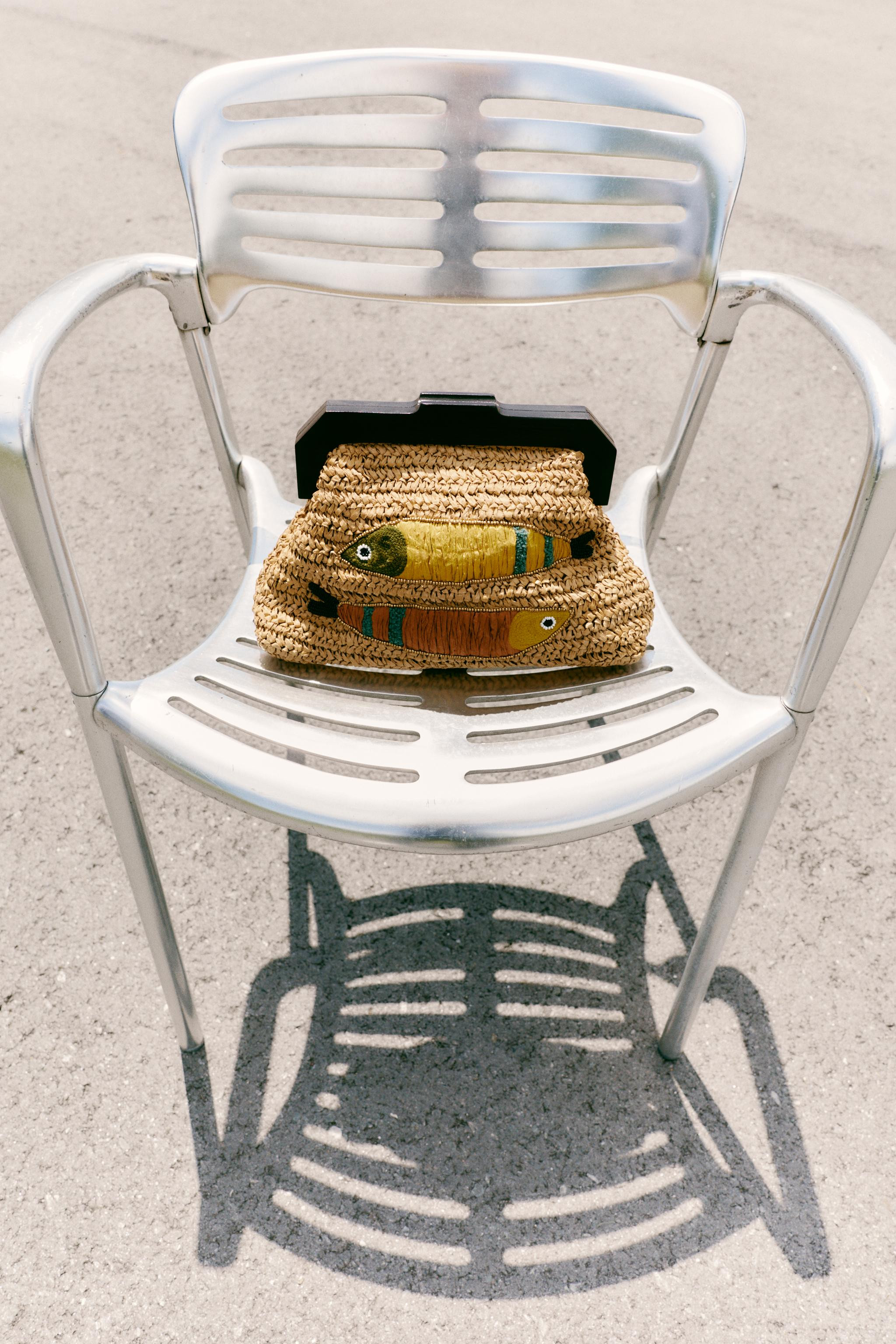 RAFFIA BAG WITH FISH EMBROIDERY | Zara UK