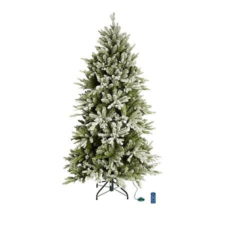 American Tree & Wreath 7.5' Color-Changing Flocked Starry Alpine Tree - 9578590 | HSN | HSN