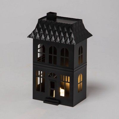 Metal Townhouse Haunted House Halloween Decorative Sculpture - Hyde & EEK! Boutique™ | Target